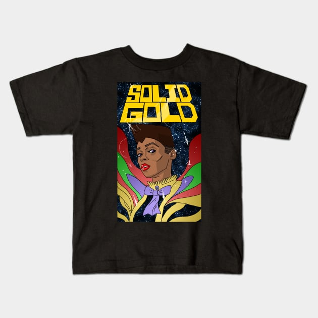 Solid Gold Kids T-Shirt by supermonty32